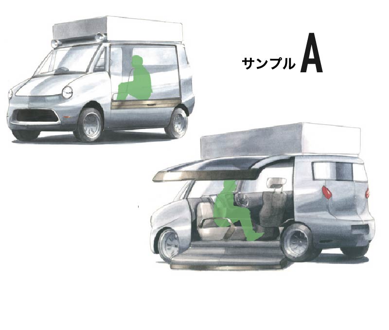 A案:サイドオープン井戸端カー