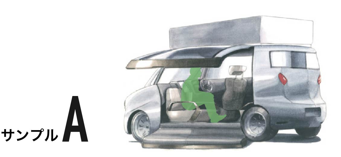 A案:サイドオープン井戸端カー